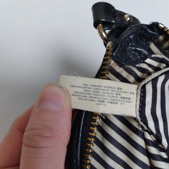 Kate Spade Black Cow Leather Crossbody Purse with Gold Tone Hardware - Picture 8 of 15